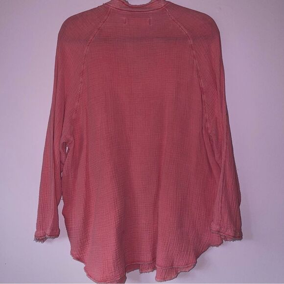 Free People We the Free Size XS Cotton Summer Daydream Button Up Top Boho Beach - Picture 8 of 10